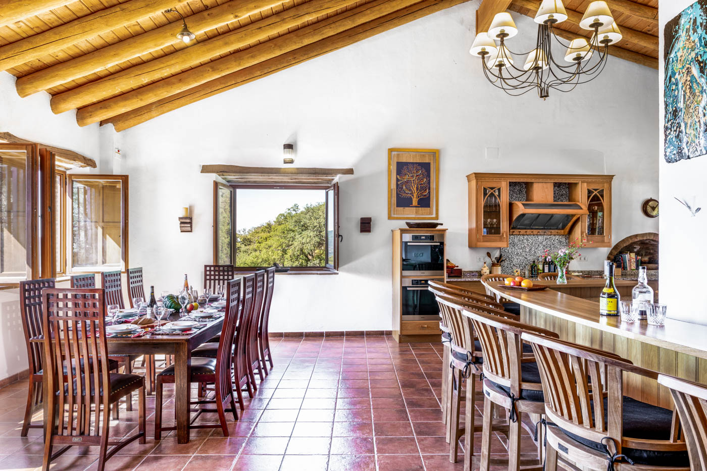 The space gets full of light in the morning